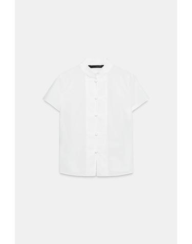 자라 차이나 칼라 포플린 반팔 셔츠 2904/256/250 WHITE