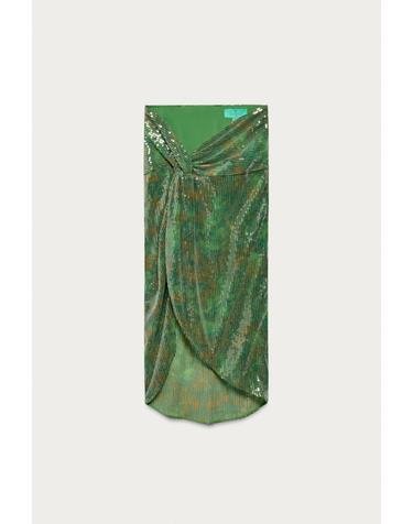 자라 마리사 베렌슨 x 시퀸 사롱 스커트 0167/215/500 GREEN