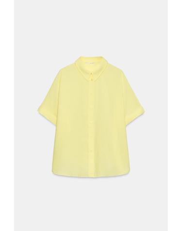 자라 레귤러핏 플루이드 반팔 셔츠 1608/322/300 YELLOW