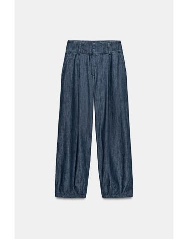 자라 배럴핏 다트 데님 팬츠 3777/027/400 BLUE