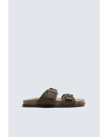 자라 스웨이드 더블 스트랩 버클 샌들 2706/720/832 TAUPE GREY