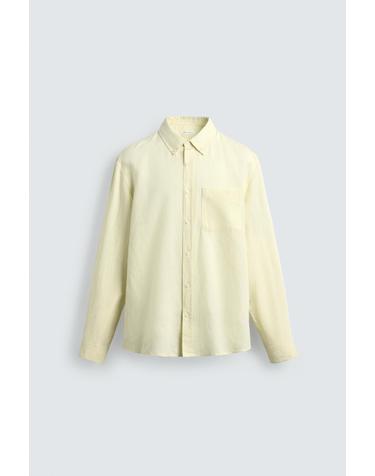 자라 레귤러핏 린넨 코튼 긴팔 셔츠 1063/411/300 YELLOW