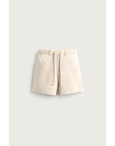 자라 코튼 린넨 릴렉스핏 버뮤다 반바지 4470/421/052 LIGHT BEIGE