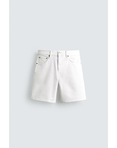 자라 레귤러핏 데님 버뮤다 반바지 0774/400/250 WHITE