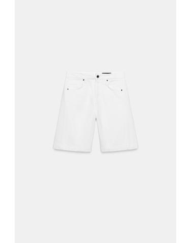 자라 릴렉스핏 화이트 데님 버뮤다 팬츠 4001/240/250 WHITE