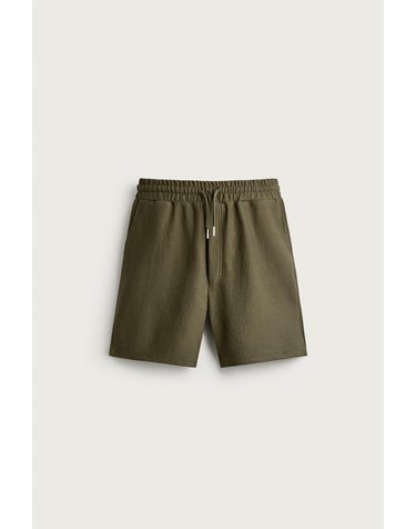 자라 텍스처 릴렉스핏 조거 버뮤다 반바지 3992/431/505 KHAKI