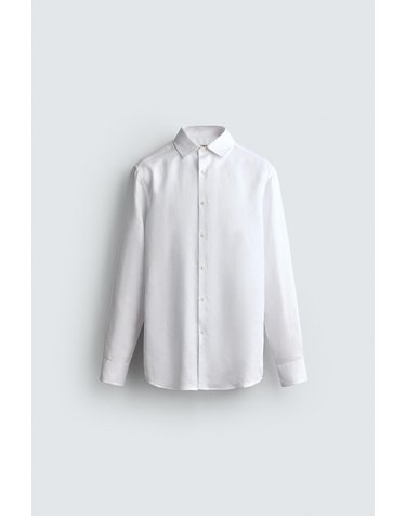 자라 레귤러핏 린넨 리오셀 긴팔 셔츠 5679/185/250 WHITE