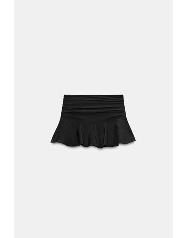 자라 러플 플레어 미니 스커트 팬츠 4764/500/800 BLACK