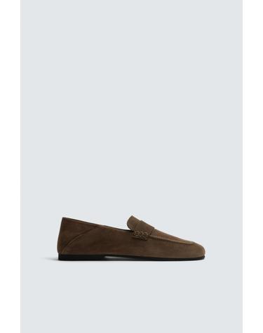 자라 스퀘어토 가죽 페니 로퍼 2658/720/700 BROWN