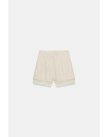 자라 레이스 트림 버뮤다 반바지 7811/733/052 LIGHT BEIGE