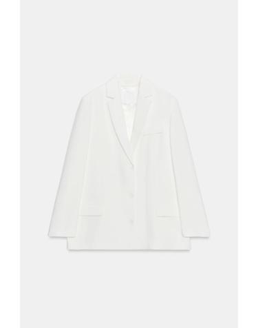자라 린넨 혼방 스트레이트 블레이저 7013/811/250 WHITE