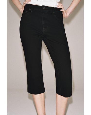 자라 스트레이트 카프리 블랙 청바지 8246/243/800 BLACK