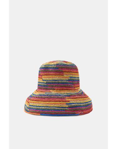 자라 멀티컬러 라피아 버킷햇 0653/205/330 MULTICOLOURED