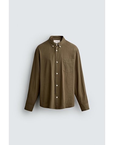 자라 코튼 보일 레귤러핏 긴팔 셔츠 4009/509/973 BROWN