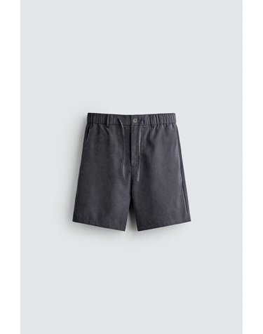 자라 릴렉스핏 라이오셀 버뮤다 반바지 3715/223/401 NAVY BLUE