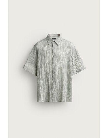 자라 릴렉스핏 텍스처 반팔 셔츠 2548/320/811 LIGHT GREY