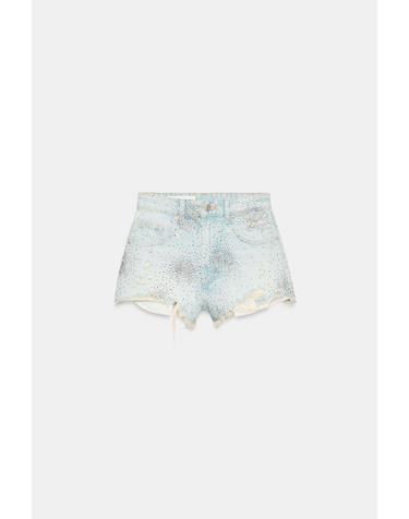 자라 글리터 디스트로이드 데님 반바지 3607/202/406 LIGHT BLUE