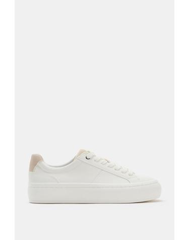 자라 플랫폼 레이스업 스니커즈 5425/710/001 WHITE