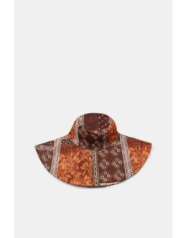 자라 패치워크 프린트 버킷햇 3739/207/614 BURNT ORANGE