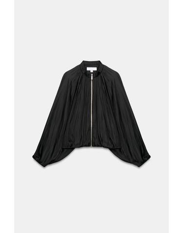 자라 새틴 집업 봄버 자켓 4387/376/800 BLACK