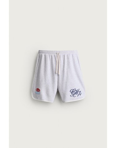 자라 자수 패치 릴렉스핏 버뮤다 반바지 1165/304/803 GREY MARL