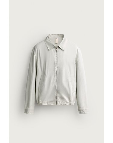 자라 워시드 트윌 코튼 집업 자켓 1063/201/450 BEIGE