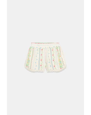 자라 레이스 트림 로우라이즈 반바지 7759/357/330 MULTICOLOURED