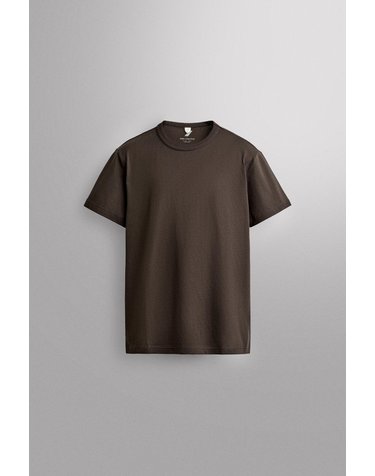 자라 릴렉스핏 헤비웨이트 반팔 티셔츠 8054/326/700 BROWN