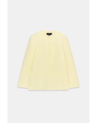 자라 린넨 혼방 라운드넥 블레이저 7010/983/300 YELLOW