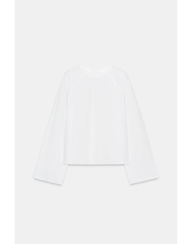 자라 레귤러핏 라운드넥 래글런 긴팔 티셔츠 0858/752/250 WHITE