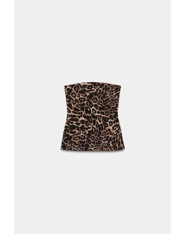 자라 레오파드 프린트 오프숄더 탑 5039/827/051 LEOPARD