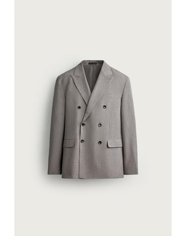 자라 스트라이프 더블 수트 블레이저 6400/203/803 GREY MARL