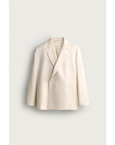 자라 비스코스 린넨 더블 블레이저 4731/940/251 OYSTER-WHITE