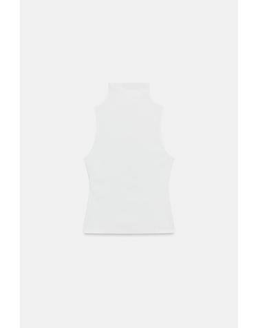 자라 하이넥 민소매 탑 1223/455/250 WHITE
