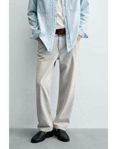 자라 자라 배기 크롭 와이드 데님 팬츠 5585/356/406 LIGHT BLUE
