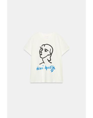 자라 앙리 마티스 그래픽 반팔 티셔츠 4644/003/250 WHITE