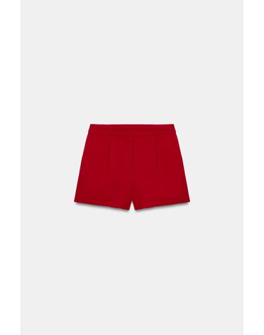 자라 테일러드 플리츠 버뮤다 반바지 7761/593/600 RED