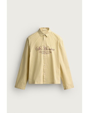 자라 체크 릴렉스핏 프린트 긴팔 셔츠 6085/300/300 YELLOW