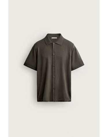 자라 릴렉스핏 반팔 니트 셔츠 2621/303/916 GREY GREEN