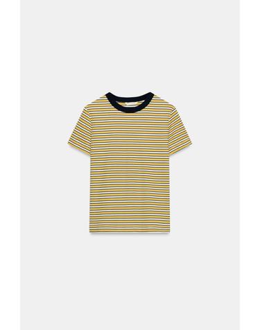 자라 스트라이프 라운드넥 반팔 티셔츠 4174/378/119 YELLOW