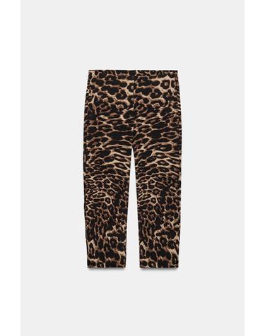자라 레오파드 패턴 스트레치 카프리 팬츠 5039/828/051 LEOPARD