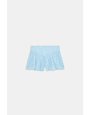 자라 프린트 플레어 버뮤다 반바지 2774/273/044 BLUE/WHITE