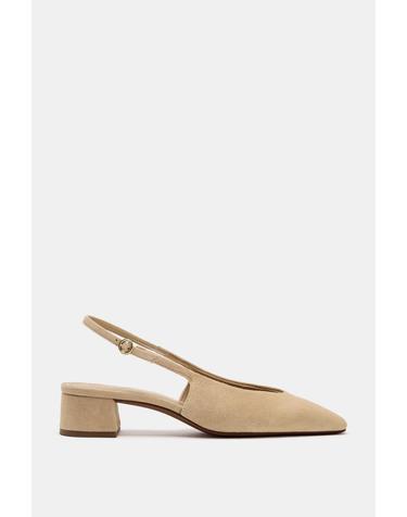 자라 스플릿 스웨이드 슬링백 슈즈 2212/810/107 SAND BROWN