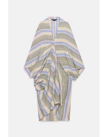 자라 스트라이프 린넨 혼방 튜닉 원피스 2246/092/104 STRIPED