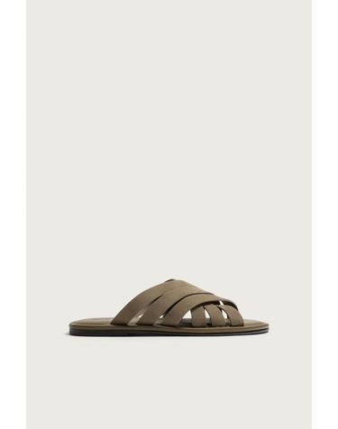 자라 레더 멀티 스트랩 플랫 샌들 2777/720/131 TAUPE GREY