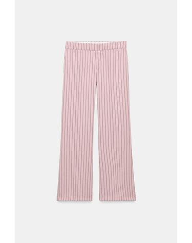 자라 로우라이즈 스트레이트 스트라이프 팬츠 3067/449/644 LIGHT PINK