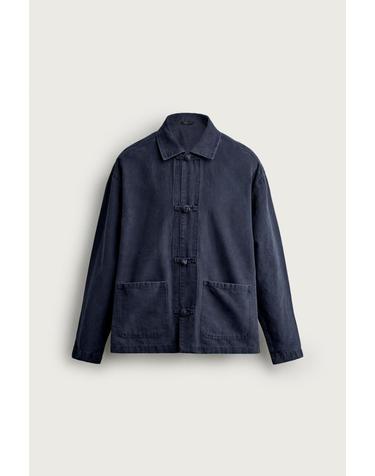 자라 레귤러핏 토글 버튼 오버셔츠 6887/403/401 NAVY BLUE