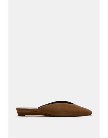 자라 스웨이드 슬링백 뮬 2575/710/700 BROWN
