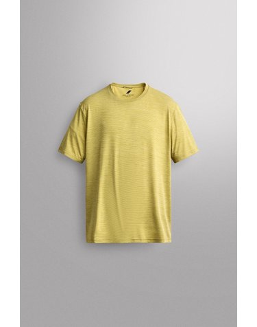 자라 스트라이프 테크니컬 자카드 반팔 티셔츠 4387/306/300 YELLOW