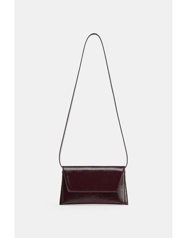 자라 에나멜 체인 숄더백 6400/810/624 BURGUNDY RED